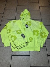 NWT Denim Tears Mono Wreath Hoodie And Sweatpants Set Neon Green Size Large