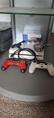 Ps4 Slim Weiß 500gb +2 Controller und 5 Spiele Sony PlayStation 4