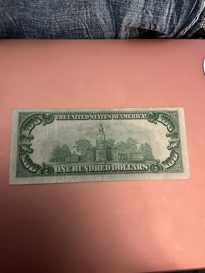 Billete de 100 dólares 1929 moneda nacional FRB Chicago IL ¡Error! Foto 3 de 4