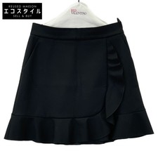 RED VALENTINO Red Valentino UR3RAE851Y1 Black Flared Skirt Black 42 Skirt Polyes