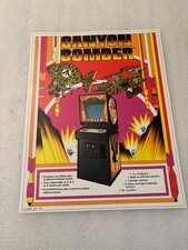 1977 FACTORY ORIGINAL ATARI CANYON BOMBER ARCADE VIDEO SALES PROMO FLYER image