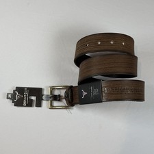 American Bison 100 Genuine Leather Dark Brown Leather Belt-Size 36