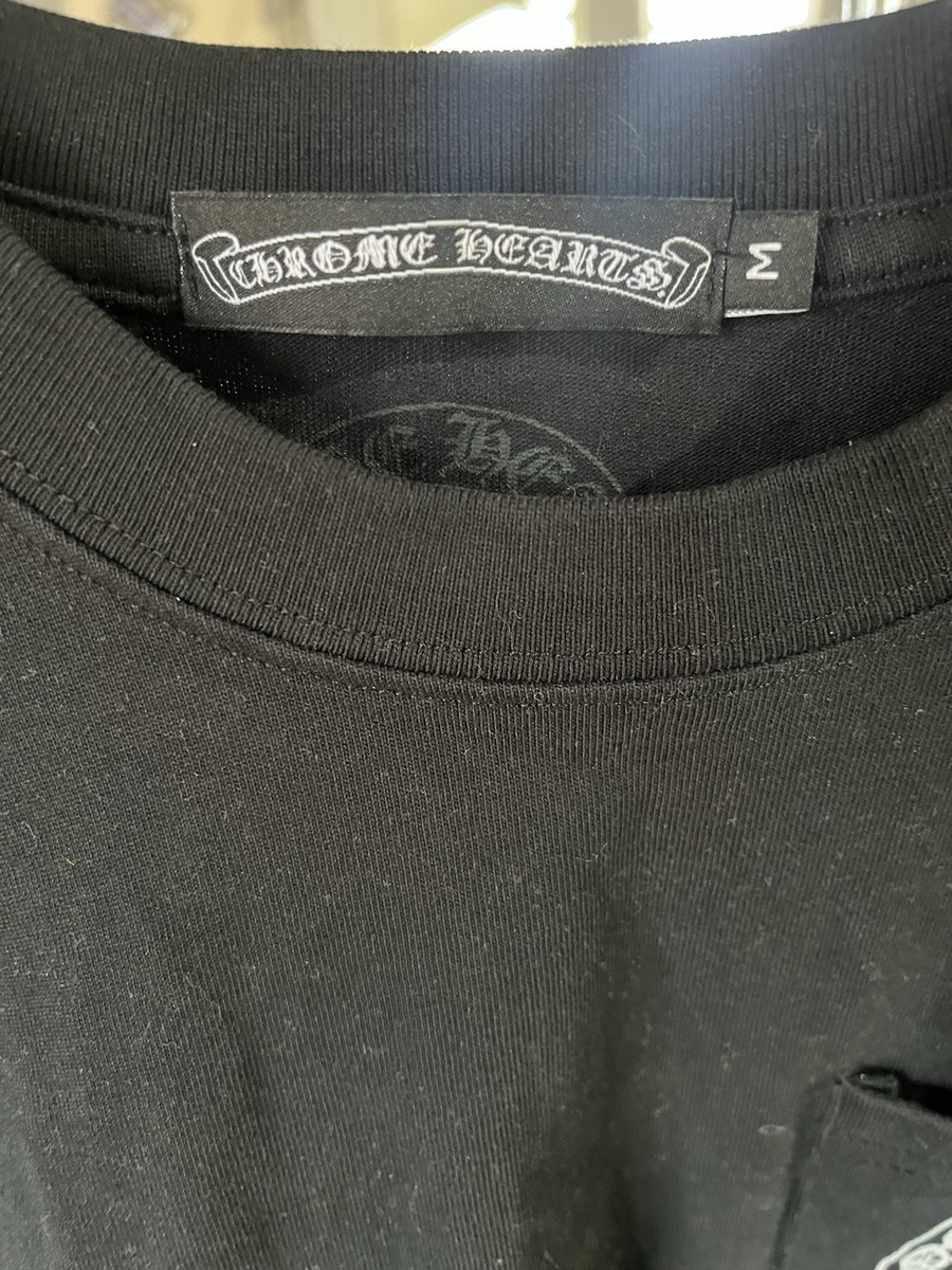 Chrome Hearts Black Star Graphic Pocket Logo T-Shirt Men's Size M