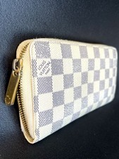 Authentic Louis Vuitton Damier Azur Zippy Zip Around Long Wallet Purse