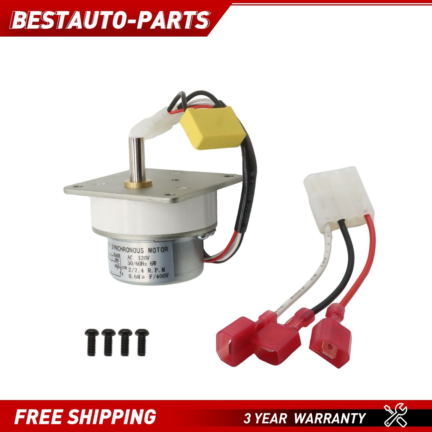 812-4421 Pellet Stove Auger Feed Motor 2.4RPM For Quadra-Fire Heatilator