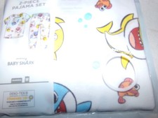 +TODDLER GIRLS BABY SHARK 2 PC PAJAMA SET 12 MONTHS NWT