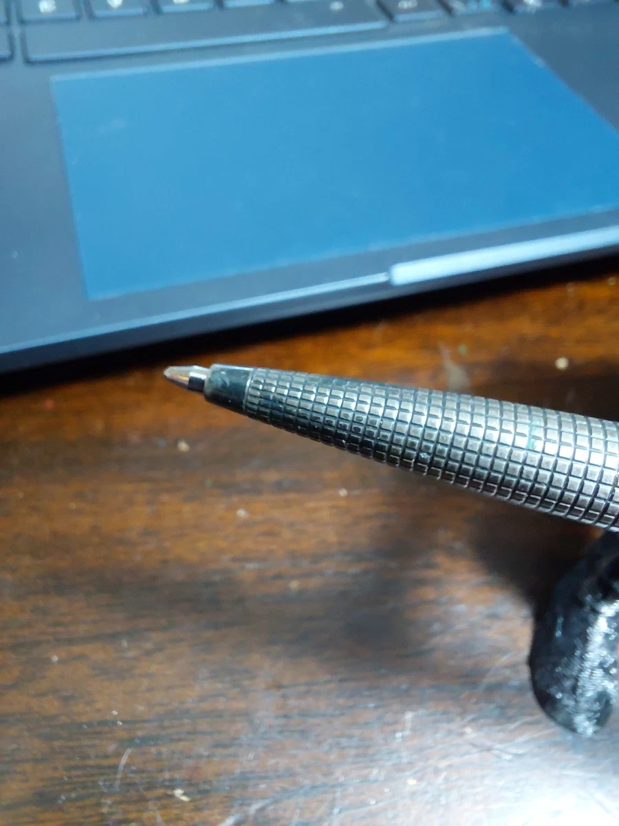 Vintage Parker 75 Cisele Sterling Silver Ballpoint Pen - 1960s Flat Top USA...