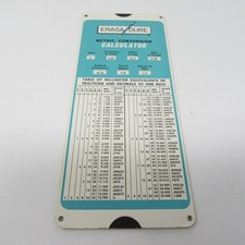 Tecnifax Erasa Dure Metric Conversion Calculator Slide Ruler Scott Paper Holyoke