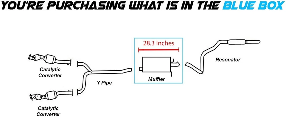 Silenciador de escape trasero Direct Fit se adapta a: Mercury Grand Marquis 1998-2002 4,6 L Foto 2 de 3