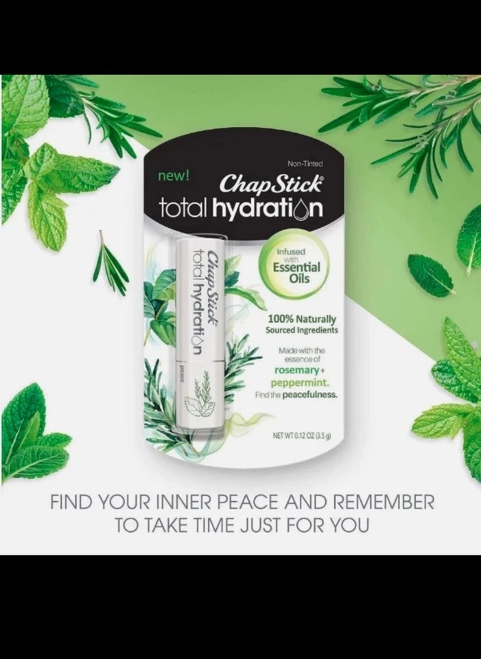 ChapStick Total Hydration Essential Oils Peace Lip Balm Rosemary+Peppermint(6pk) - Image 2 of 4