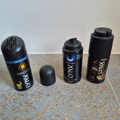 x Vintage Lynx Deodorant Body Spray Dimension Phoenix Dark Temptation  1990s UK