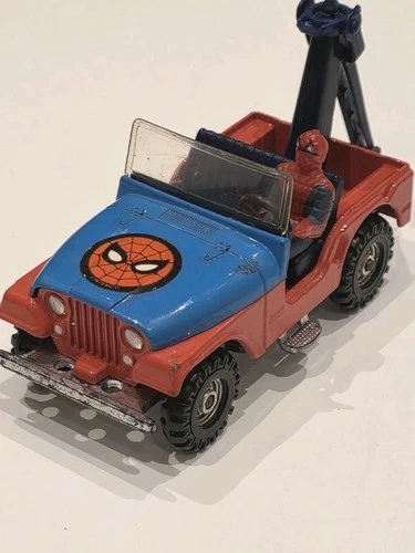 Corgi SPIDERMAN JEEP CJ-5 Diecast Car SPIDERBUGGY Vintage No261 Vgc Unboxed