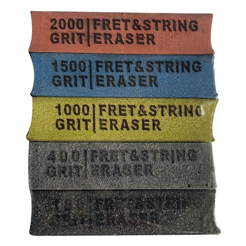 Amazing Guitar Fret Polishing Erasers Full Set 180 / 400/1000/1500/2000 - Picture 3 of 9