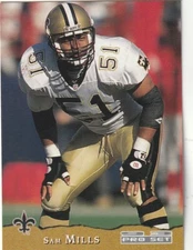 FREE SHIPPING-MINT-1993 Pro Set  #291 Sam Mills PLUS SAINTS BONUS CARDS