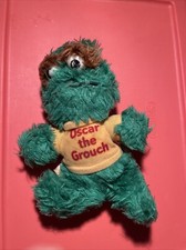Vintage 1981 Sesame Street Knickerbocker Oscar The Grouch 9" Plush W/ Shirt