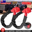 2X Durable Heavy Soft Shackle Ropes Kit 4WD Recovery Gear Winch Ball 17000KG AU