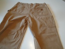Carhartt Men  s Pants Size 40 X 34 RN 14806 CARPENTER dungaree fit brown  tan
