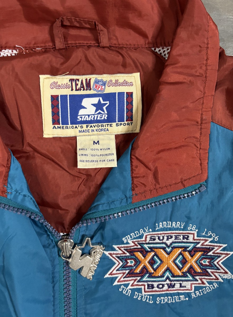 Super Bowl XXX Starter Team NFL Windbreaker Jacket Zip 1996
