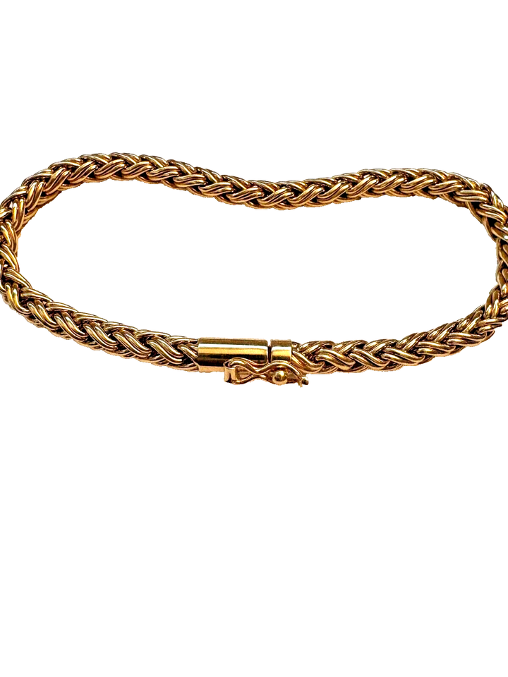 Tiffany & Co. 18K Yellow Gold Wheat Braided Rope Russian Weave 7 1/4 ...
