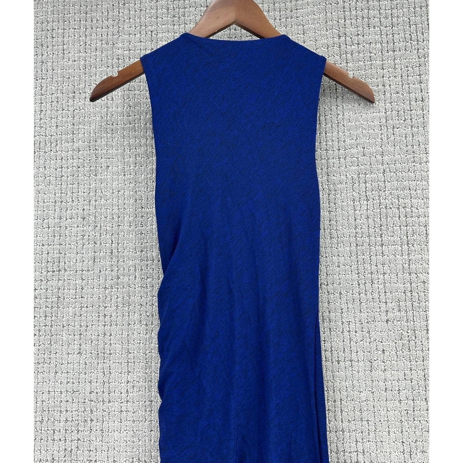 Maxi abito donna T by Alexander Wang taglia XS blu senza maniche bodycon ruches