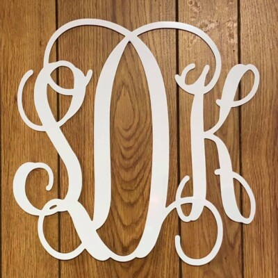 Custom Three Letter Monogram Metal Art Sign 16'' x 16'' Rust Free Material
