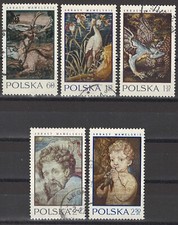 Polen, Wandteppiche Wawel, 1970, gest., MiNr 2041-2045
