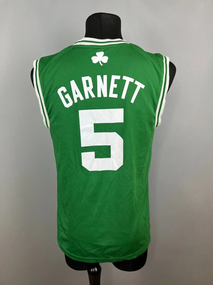 Boston Celtics Adidas Kevin Garnett # 5 Green Black Swingman Jersey Sz  Youth XL