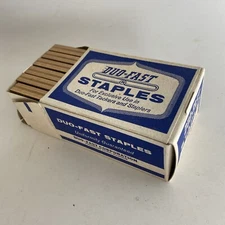 Vintage Staple Center Staples Box 5000 USA Made 3/8 5012D Duo Fast
