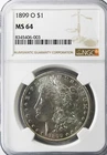 1899 O $1 Morgan Silver One Dollar NGC MS64 New Orleans Uncirculated