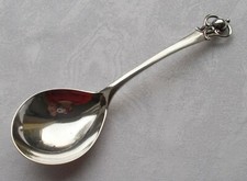 *RAR* Gro&szlig;er Sahnel&ouml;ffel Handgeschmiedet 925er Silber Atelierentwurf um ca.1925