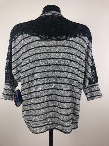 Women's Gameday Couture Gray Lace Texas Tech Buttoned Cardigan NWT Large - Picture 5 of 5