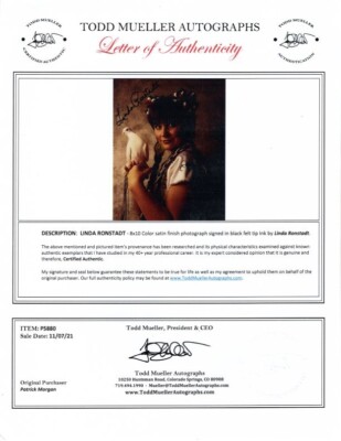 Linda Ronstadt signed autographed 8x10 photograph COA | eBay