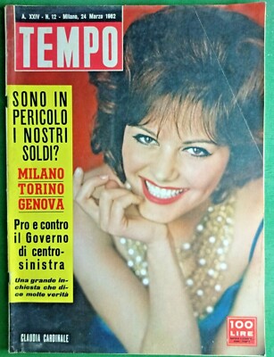 CLAUDIA CARDINALE - TEMPO, Zeitschrift für Kunst und Politik - Nr. 12 DEL1962 - REF. 8158