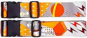 Luggage Straps Suitcase Belts Travel Bag Accessories Geometric ET-- 2 Pack-image