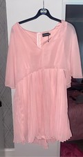 PLT dusty pink pleated skater dress - Size 12 - Brand new with tags!