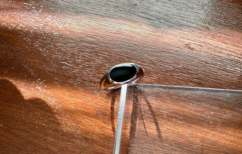 Sterling Silver 925 Black Onyx Inlay Signet Ring Sz 6.75 - Picture 3 of 7