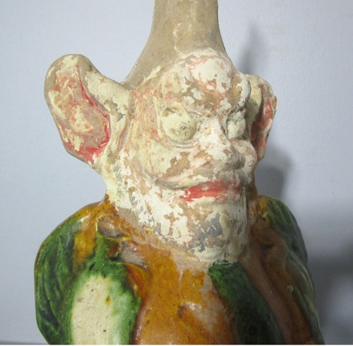 ANCIENT CHINESE TANG Dynasty Sancai EARTH SPIRIT Pottery Figure 700 AD w/ COA - Picture 4 of 11