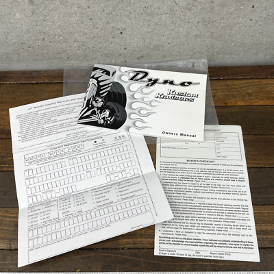 Vintage Dyno Kustom Kruiser Cruiser Owners Manual 1999 1990s  Inserts Paperwork