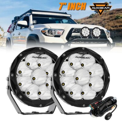 AUXBEAM 2pcs 7''inch LED Work Light Driving Ditch Light Pods Offroad Diriving ATV