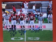 2000 TEAM CAPTAINS ALABAMA FOOTBALL SIGNED 8X10 PHOTO SMITH HOGAN LEDBETTER