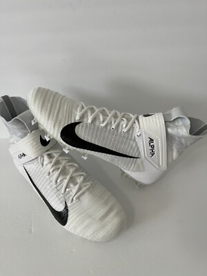 Nike Alpha Menace Elite 2 Flyknit Men's Size 14 White Football Cleats AO3374-101