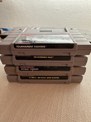 Super Hero NES Nintendo & SNES Super Nintendo Game Lot - Tested