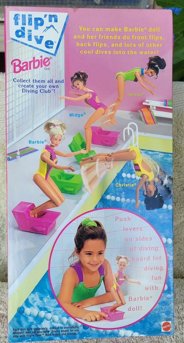 Poupée Barbie Speedo Flip 'n Dive De 1998 - Édition Originale Des Années 90 - Occasion Bon état