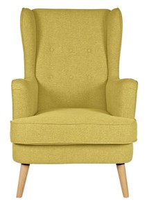 Argos Home Callie Fabric Wingback Chair - Mustard Yellow | eBay