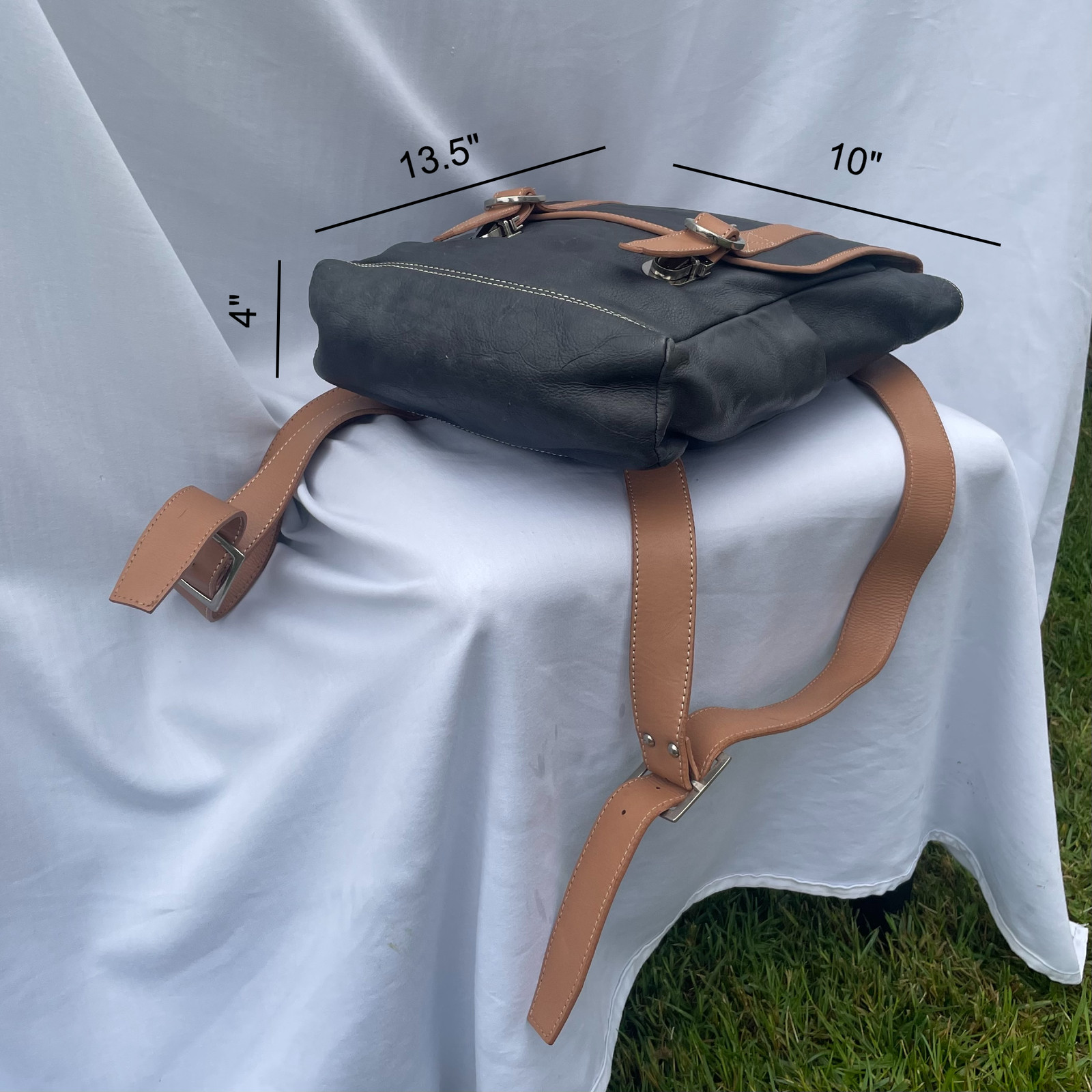 Maneki Two Tone Leather Backpack - image 2