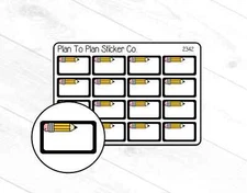 2342~~School Pencil Half Box Planner Stickers.