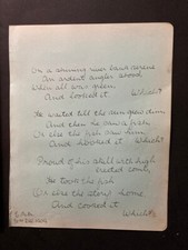 Manuscript page 1909  verse scrap album page