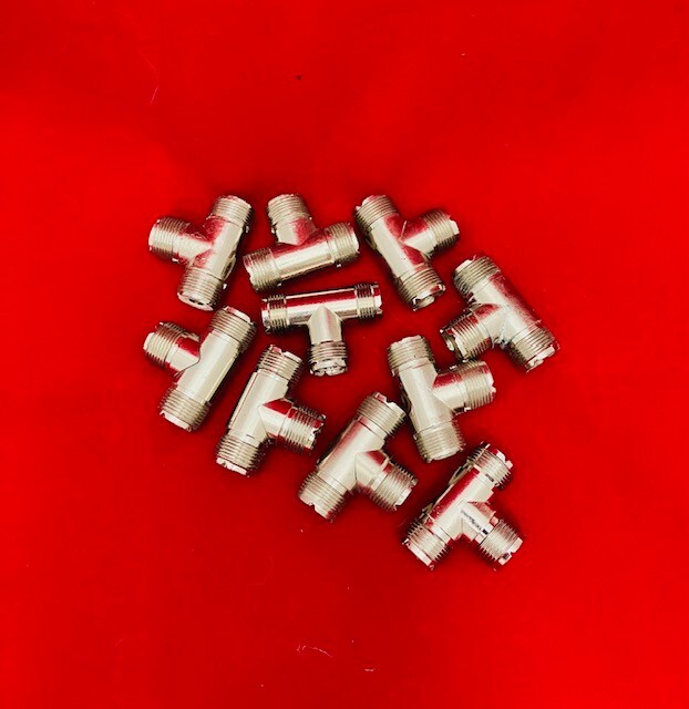 10 pack TEE Coax Connector Adapter UHF Female to UHF Female 10