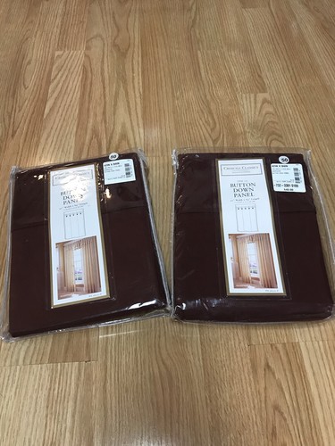 Pair of Croscill Classics Button Down Panels Hampshire 42" x 84" - Picture 2 of 5