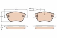 TRW GDB1654 Bremsbelagsatz, Scheibenbremse For Alfa Romeo Chrysler Fiat Lancia